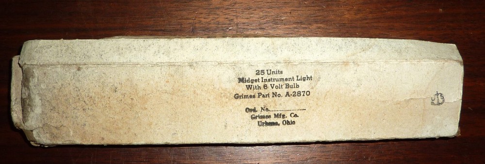19 Grimes A-2870 Midget Instrument Light Panel indicators w/6V Bulb