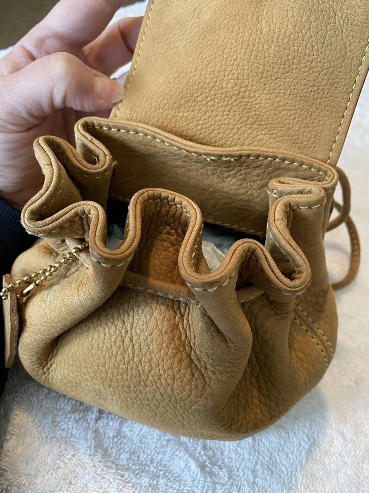 Coach Sonoma Nubuc Drawstring Pouch 4940 Leather Sand