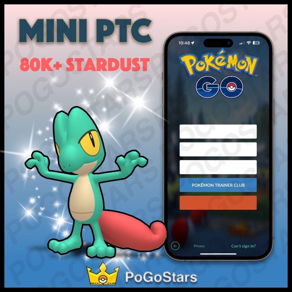 Pokémon PTC Go - Shiny Treecko - 80K Stardust✨Read Description✨