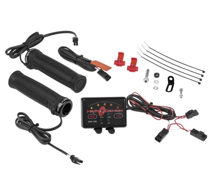 Symtec 215048 ATV Clamp-On Heated Grip Kit Quad Zone