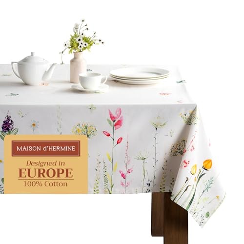 Table Cloth Rectangle Table 100% 120" x 70" (Rectangular) 02 - Botanical Fresh