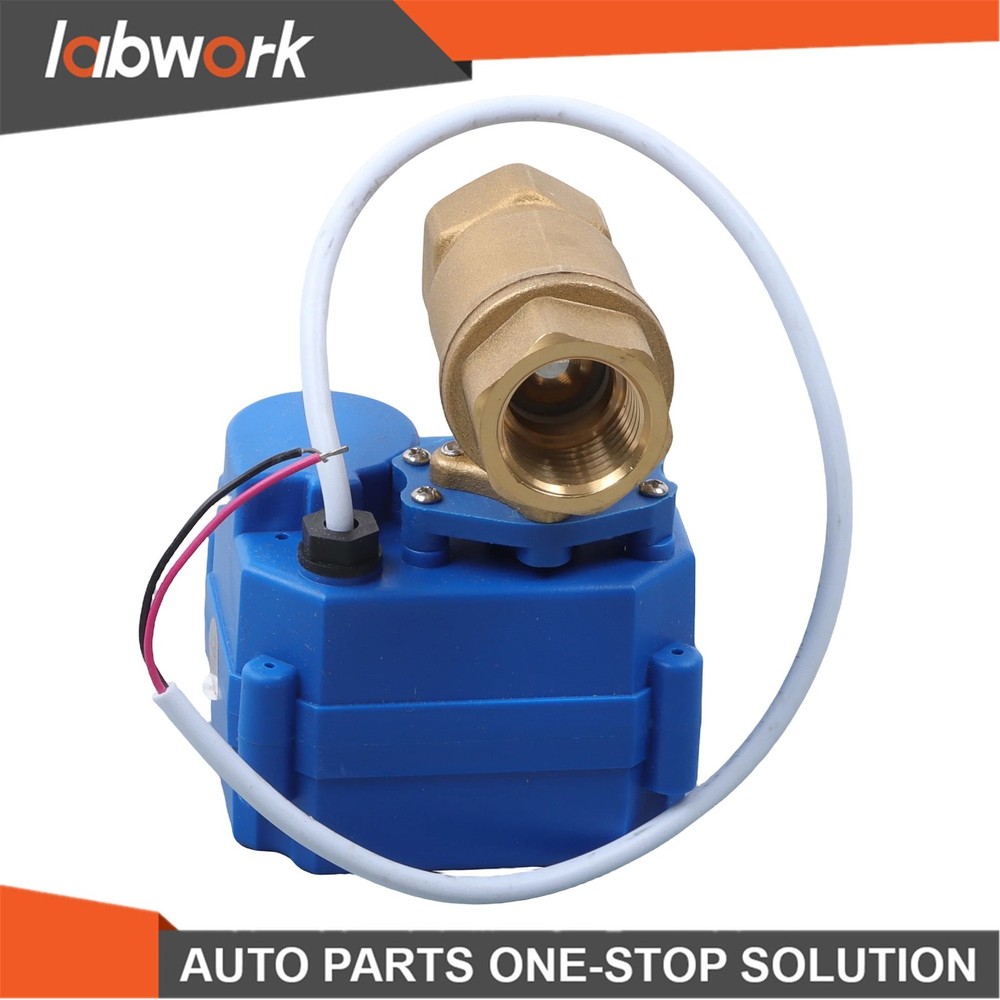 Labwork Auto Return Motorized Ball Valve 1/2" Brass Full Port 9-24V AC/DC
