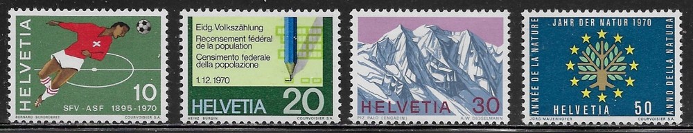 Switzerland Scott # 517 - 520 MH