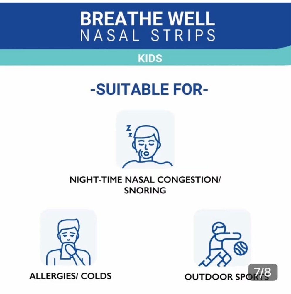 BREATHE WELL NASAL STRIPS CLEAR