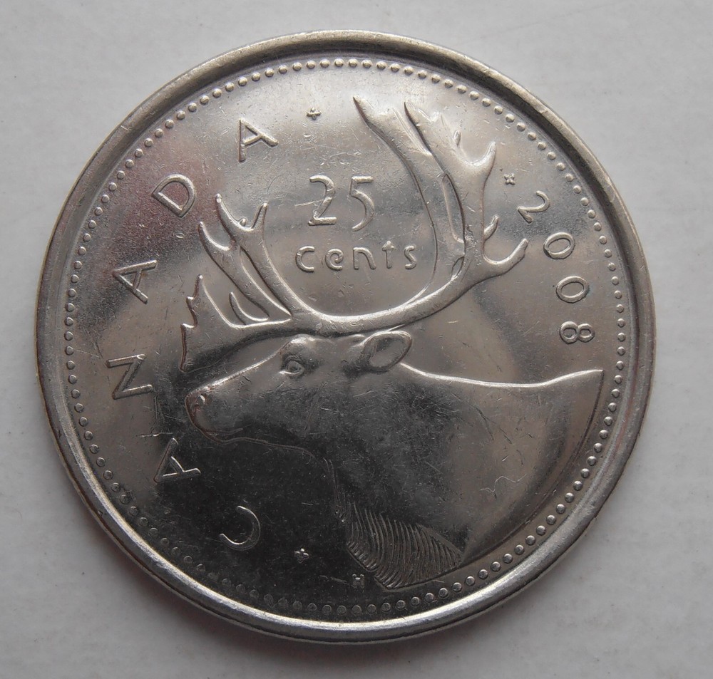 CANADA 25 CENTS 2008