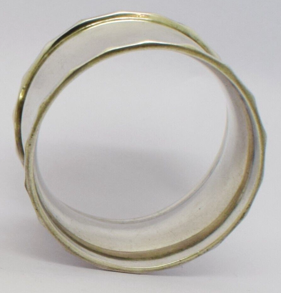 Antique Dutch Sterling Silver Napkin Ring "ES" initials engraving