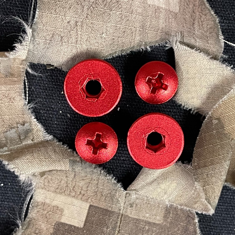 NEW JT Anodized Aluminum Rivet Kit - 1 Complete Goggle Set - Red