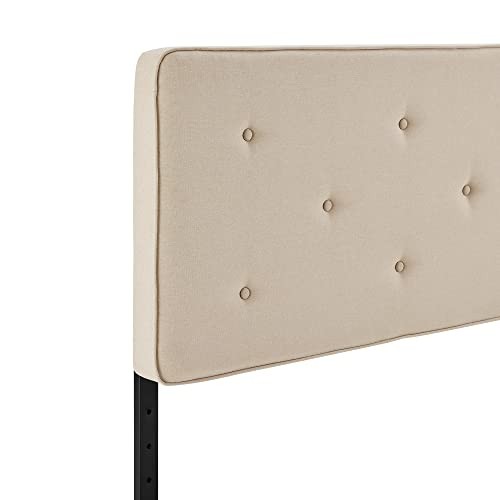 Maxwell Tufted Upholstered Headboard Queen Beige
