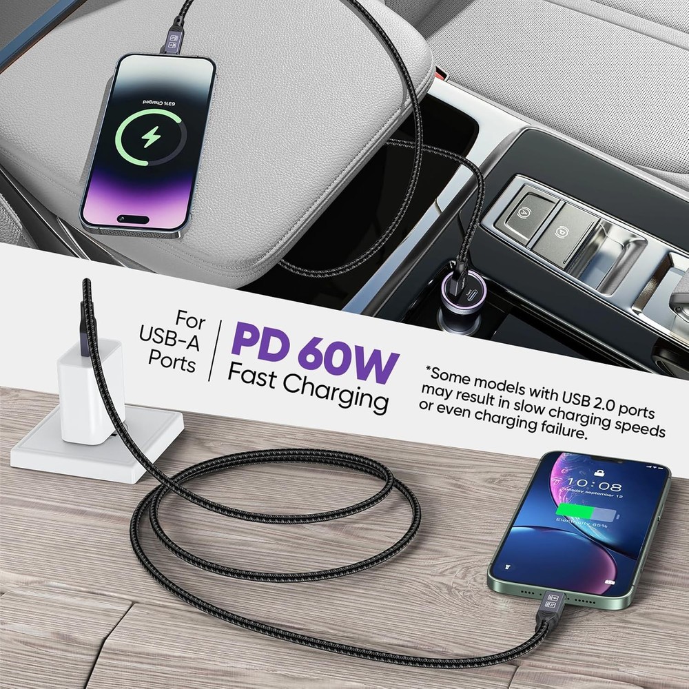Android Auto USB Cable 3FT, Car CarPlay Cord, USB Type C 3.2 Gen2 10Gbps Data Tr