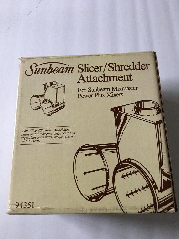 Vintage Sunbeam Slicer Shredder Attachment #94351