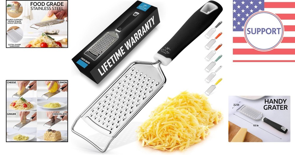 Durable Rust-Proof Cheese Grater with Razor-Sharp Blades for Culinary Perfection