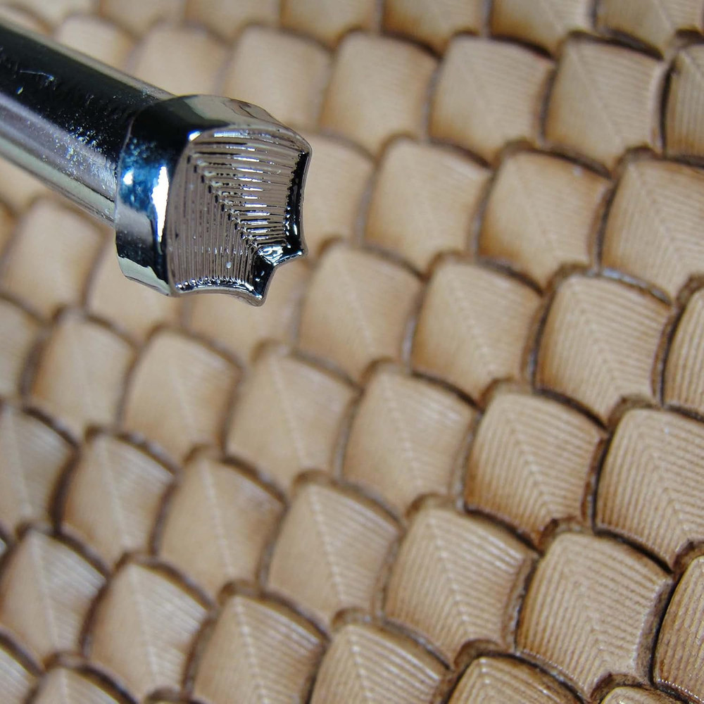 s Leather Stamping Tool - Lined Dragon Scale Stamp, S721