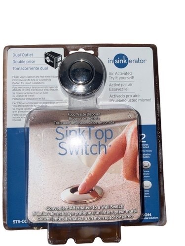 InSinkErator STS-OOSN SinkTop Chrome  Button Dual Outlet Switch