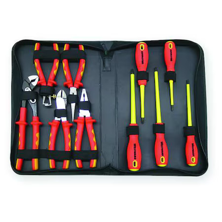 Westward 1Yxj7 Insulated Tool Set, 10 Pc.