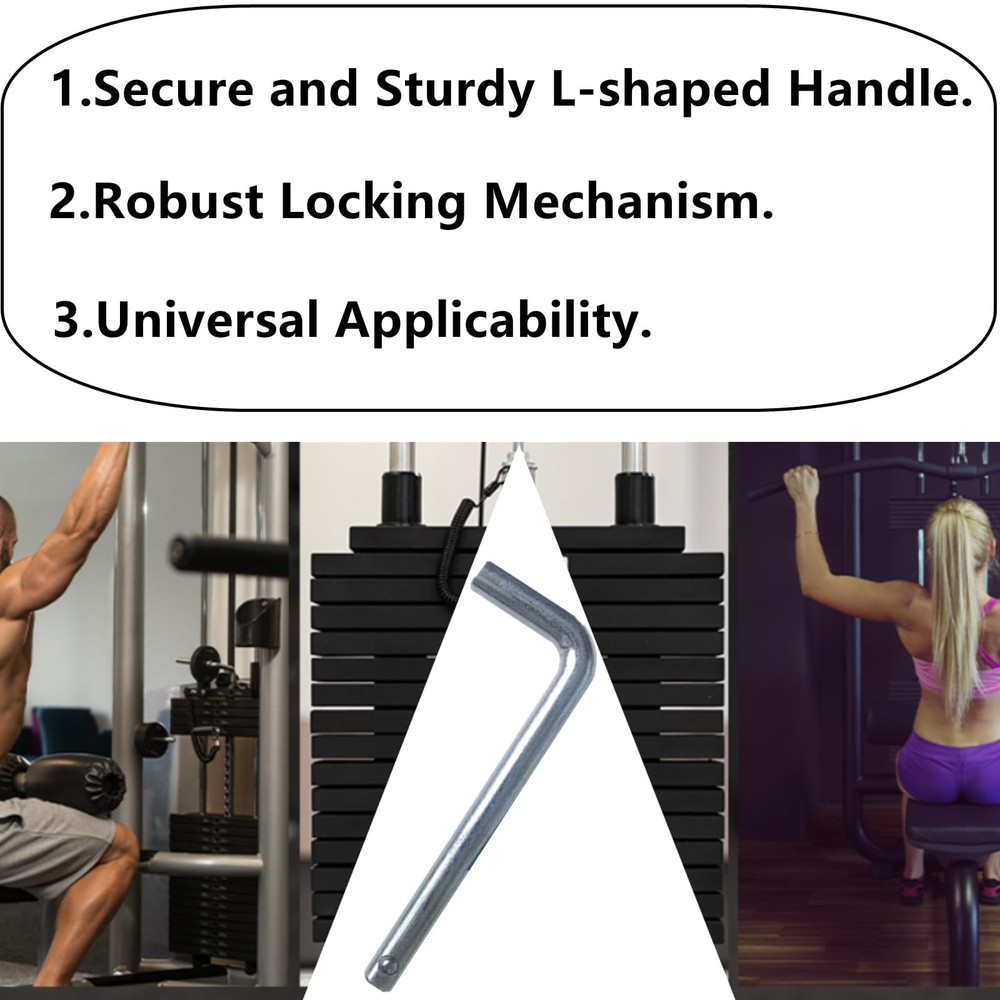 Gym Weight Stack Pin Replacement L Handle Weight Machine Pin 2 Pack