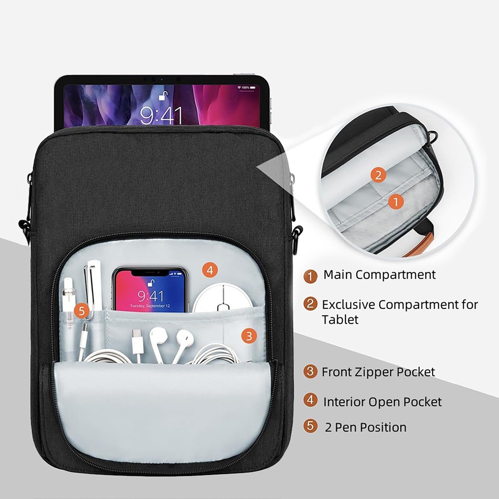 9-11" Tablet Sleeve Case Briefcase Shoulder Bag for Galaxy Tab A9+/A9 Plus,