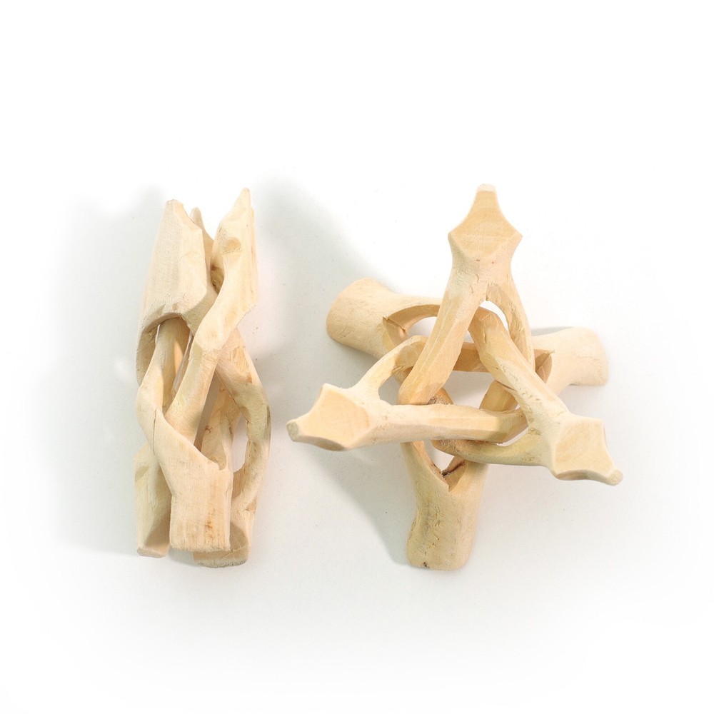 Tripod 4" Natural Eucalyptus Wood