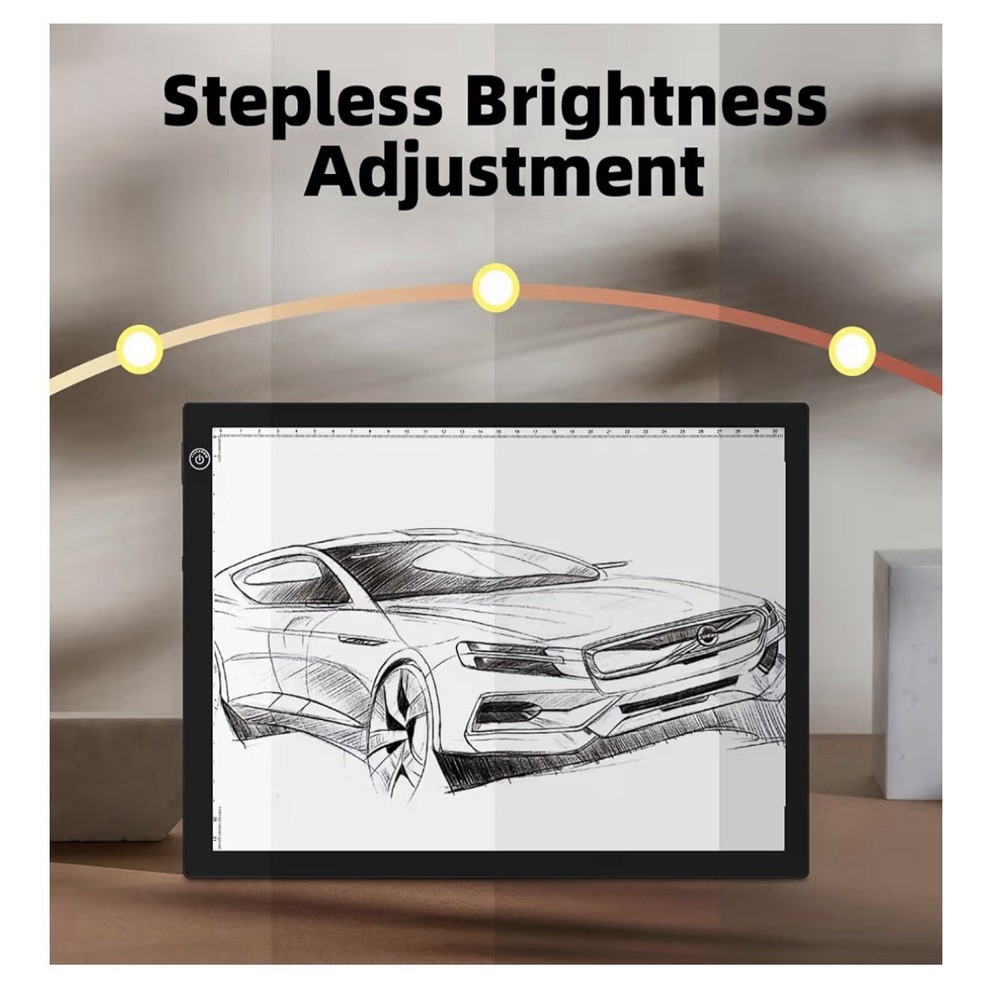 LED Rechargeable Tracing Light Pad A4 Adjustable Brightness USB Wireless