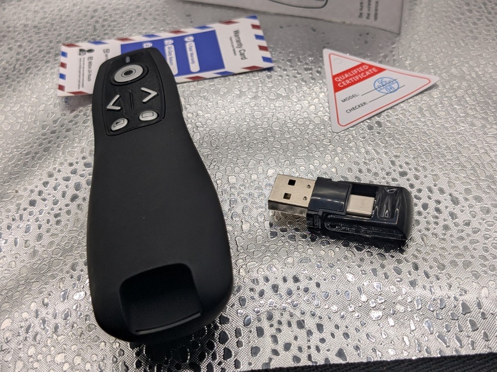 Wireless Presenter Remote USB PowerPoint Clicker with Red Laser Pointer