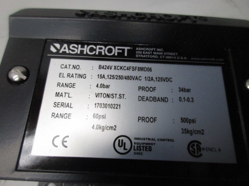 ASHCROFT B424VXCKC4FDF8M06 NSMP