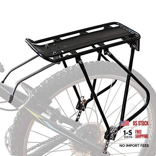 Bike Cargo Rack w/Bungee Cargo Net & Reflective Logo Universal Adjustable