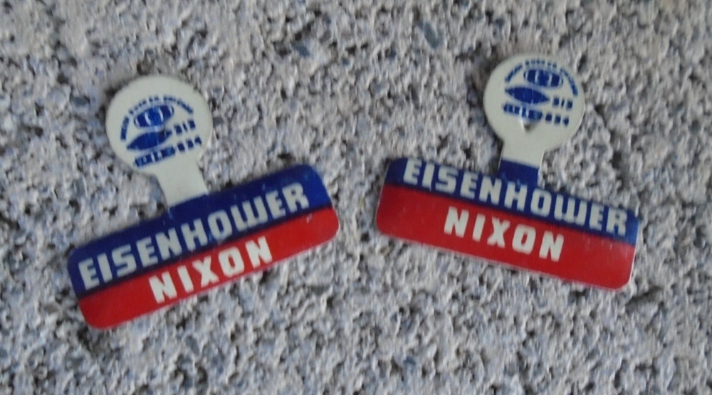 Eisenhower Nixon political pins