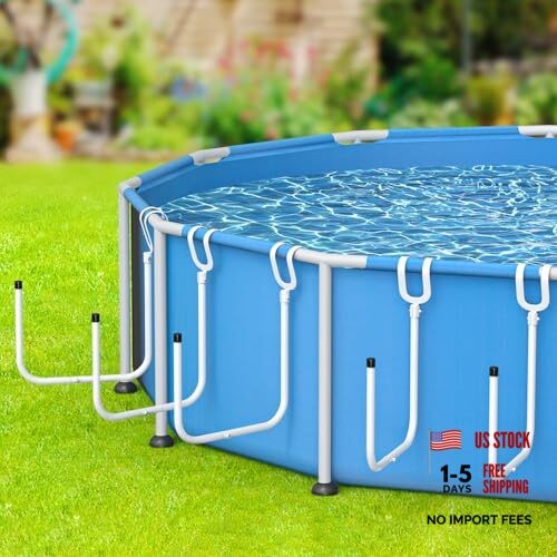 5 Pack Solar Pool Cover Holder, Adjustable Solar Cover Hooks Keep Solar White