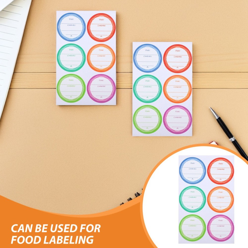 80 Sheets Glass Jar Accessories Labels Date Stickers for Kitchen