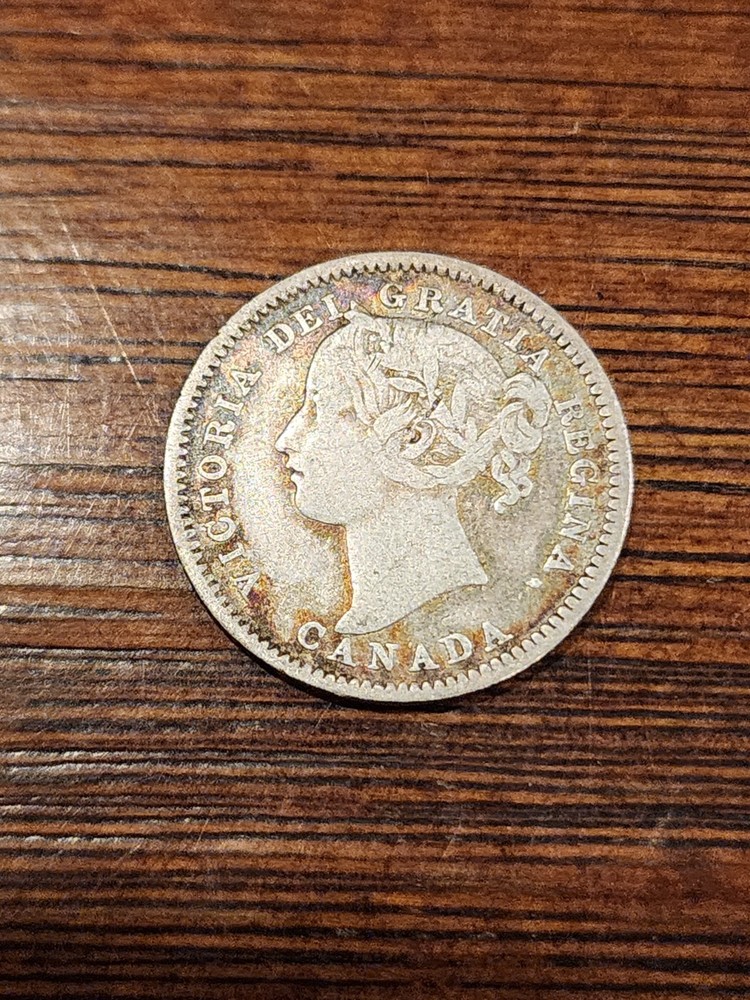 1896 Canada 10 Cents Silver Coin
