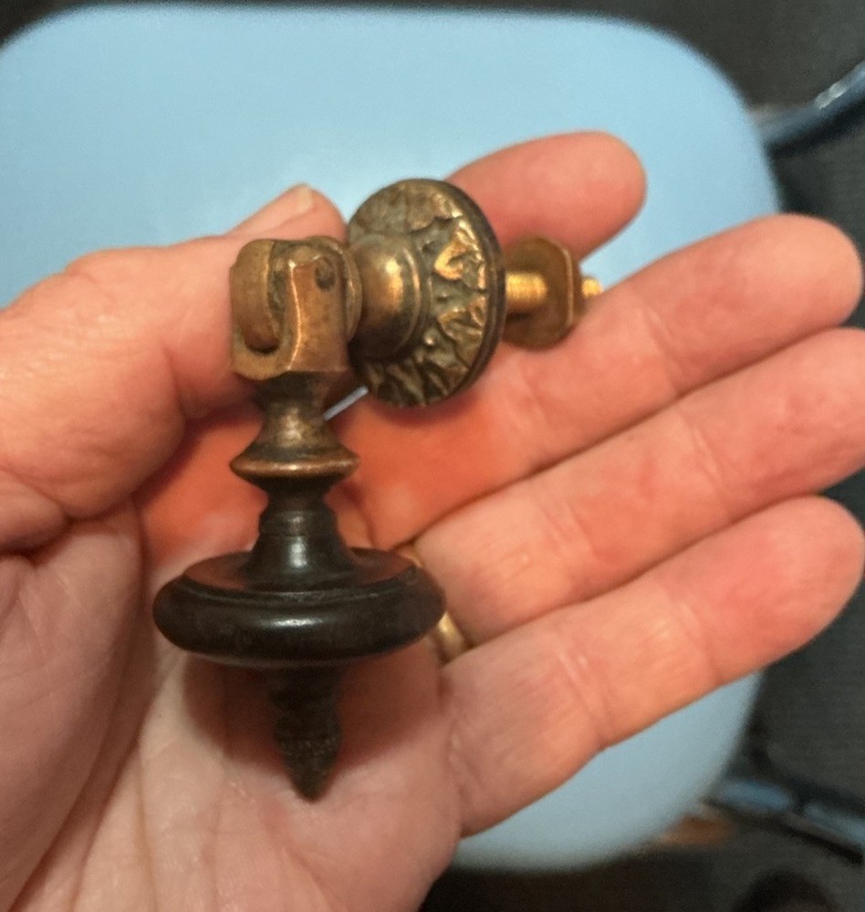 RARE ANTIQUE TEARDROP BLACK EBONIZED VICTORIAN PULL PRICED PER PULL BEAUTIFUL!