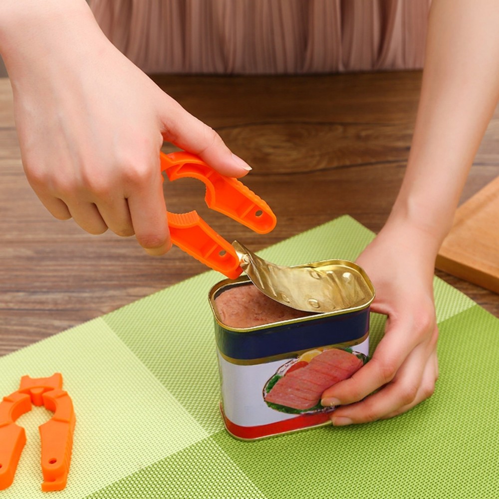 Plastic Bottle Opener 3-in-1 Multifunctional Weak Hand Use Tool (Orange)