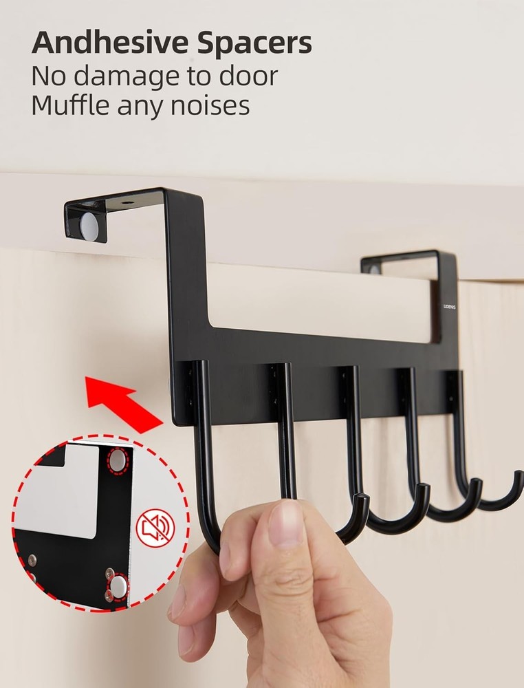 Functional Over Door Hook Set - Heavy-Duty, Rust-Resistant, Easy Install, 2 Pack