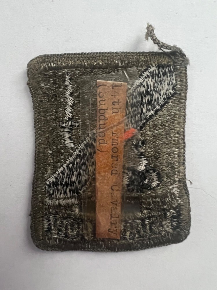 14th Armored Calvary Regiment Subdued US Army Patch