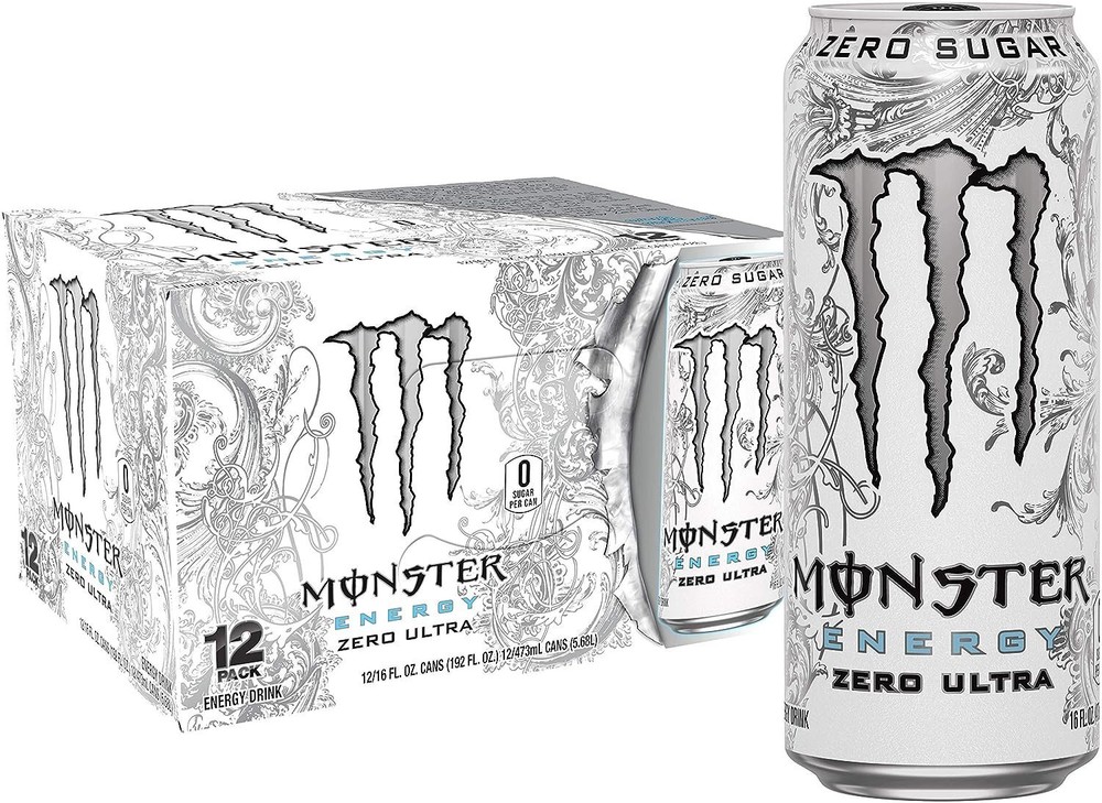 Monster Energy Zero Ultra, 16 Fl Oz Cans, 12 Pack