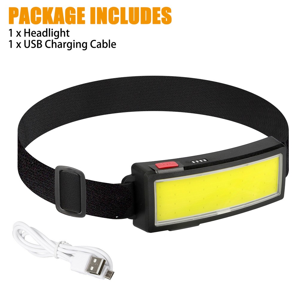 USB Rechargeable COB LED Headlamp Headlight Torch Work Light Camping Lamp