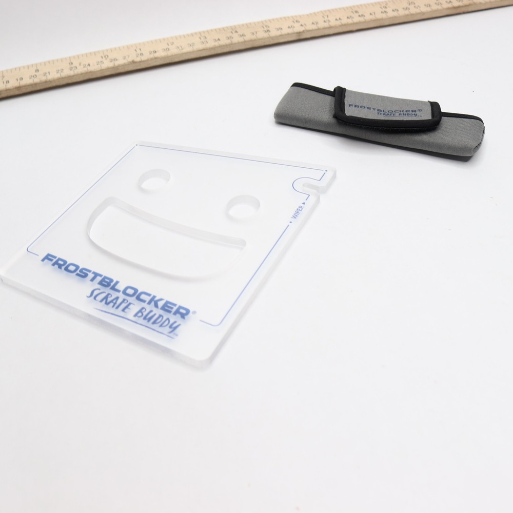 Car Ice Scraper With A Smile Acrylic Clear 6mm Thick