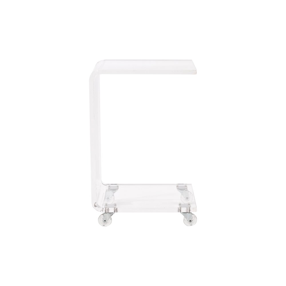 Acrylic C Shape Accent Table - Clear