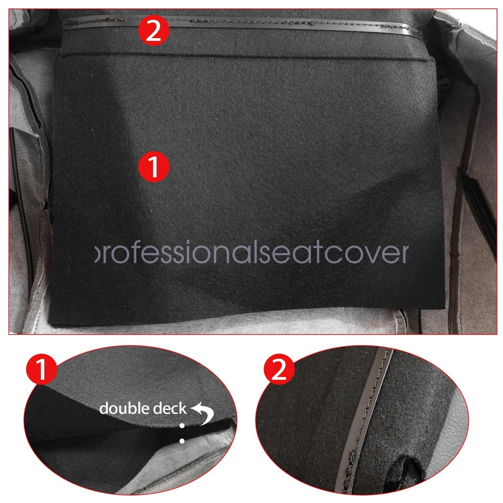 For 2013-2017 Honda ACCORD Both Side Top & Bottom Seat Cover Black Perforated