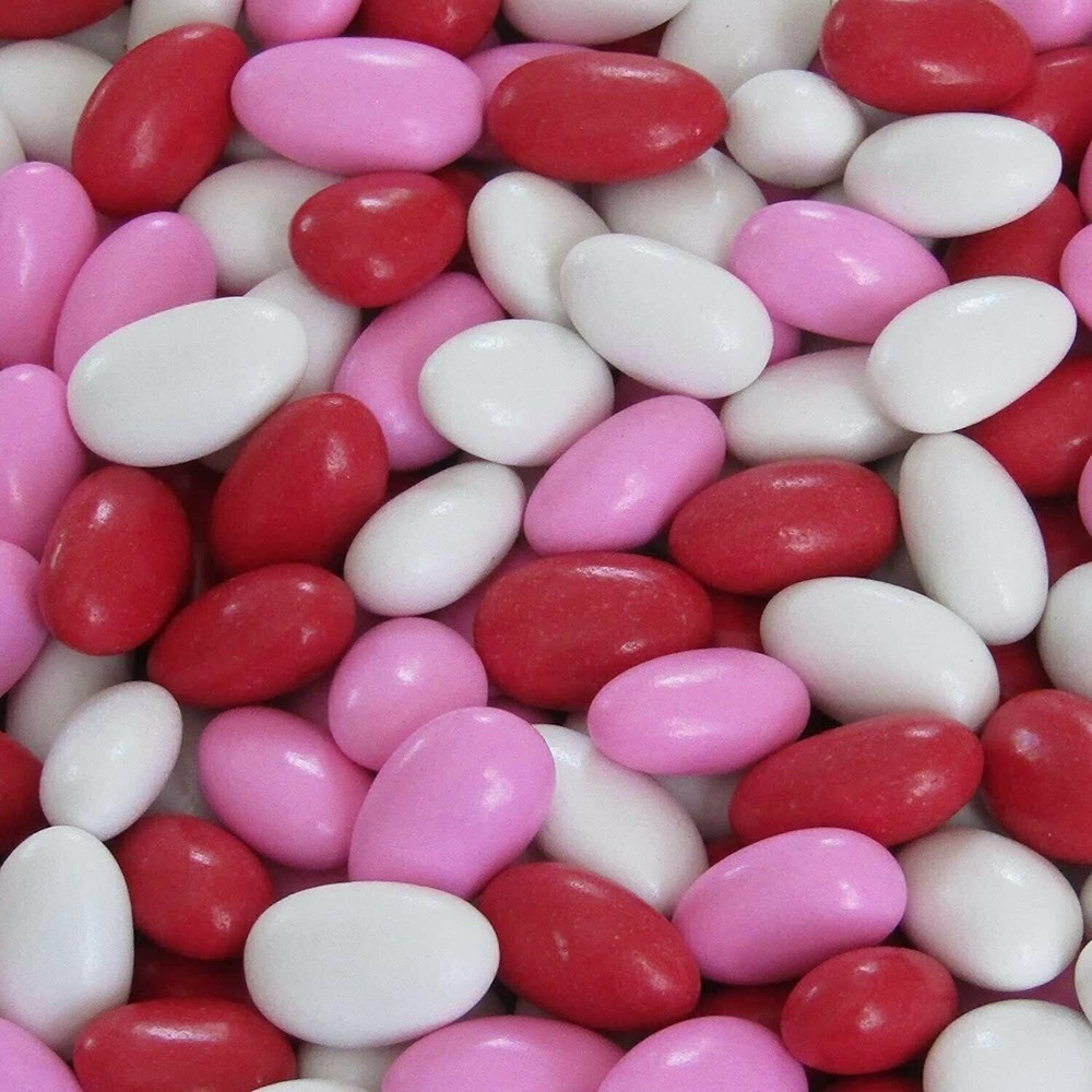 Red Pink & White Jordan Almonds Mix by It's Delish, 1 Lb Bulk Bag