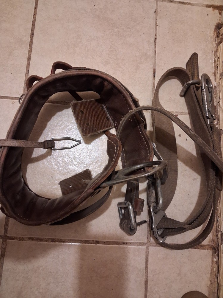 Leather Utility Belt with Straps and Harness for Power and Utilities Work