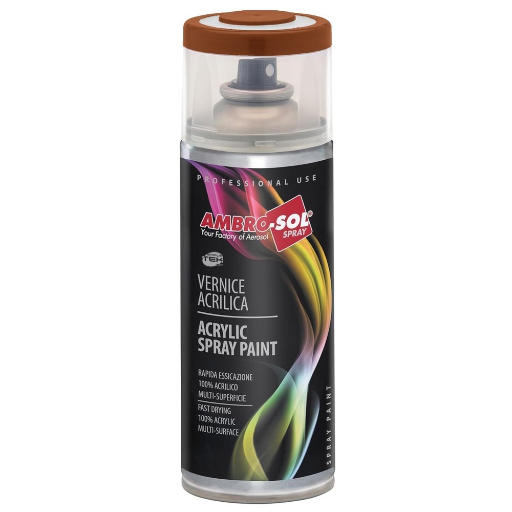 Glossy Spray Paint Can Mud Brown Indoor Outdoor Universal_