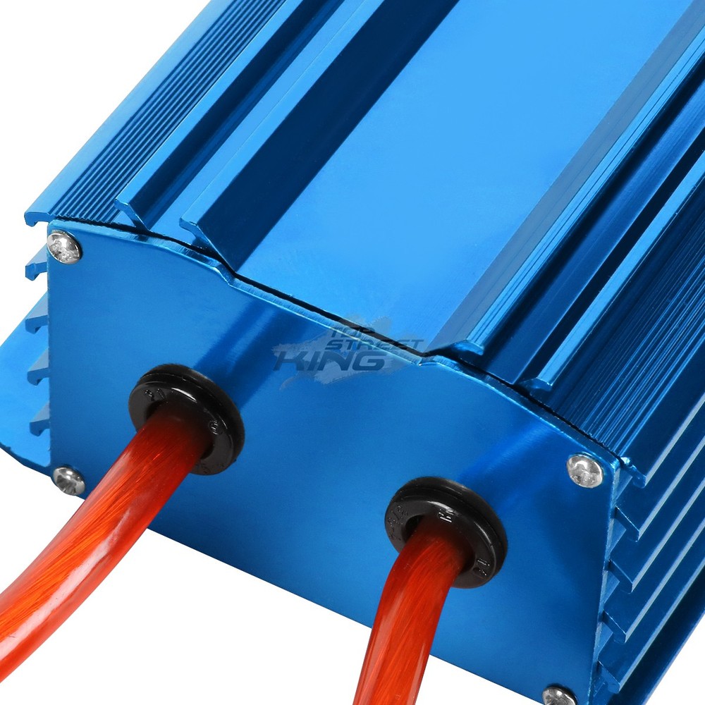 HIGH PERFORMANCE UNIVERSAL CAR BATTERY VOLTAGE STABILIZER REGULATOR+CABLE BLUE