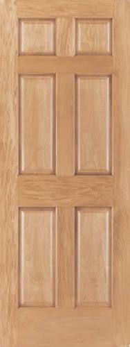 Red Oak 6 Panel Traditional Raised Stain Grade Solid Core Interior Doors Prehung