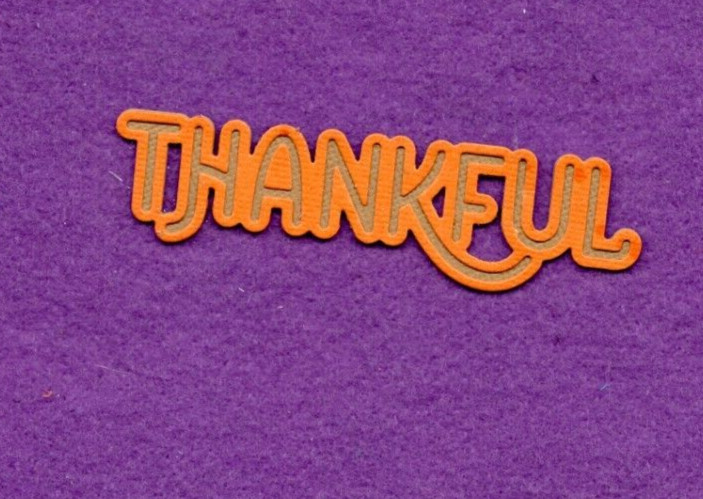 THANKFUL with background die cuts scrapbook cards