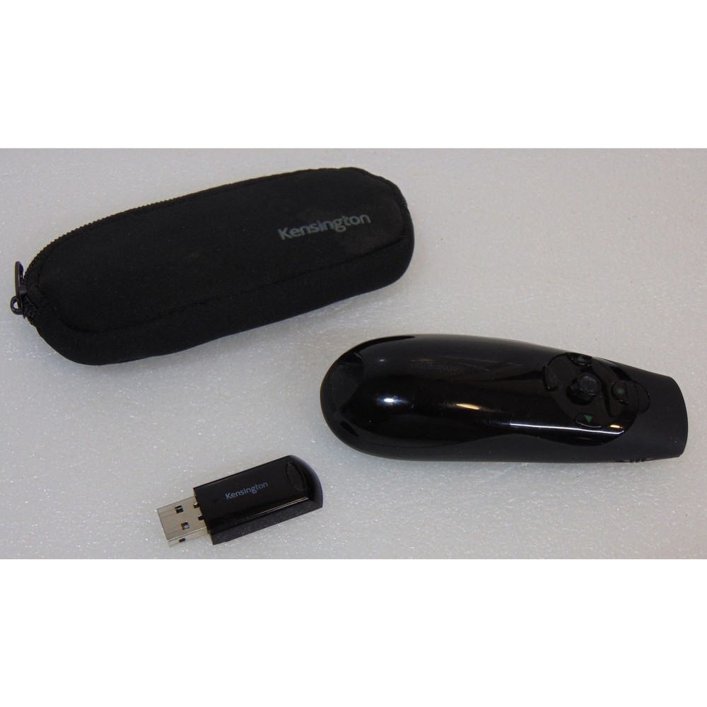 Laser Pointer Green Wireless Presenter Kensington Cursor K72426 USB Case Tested