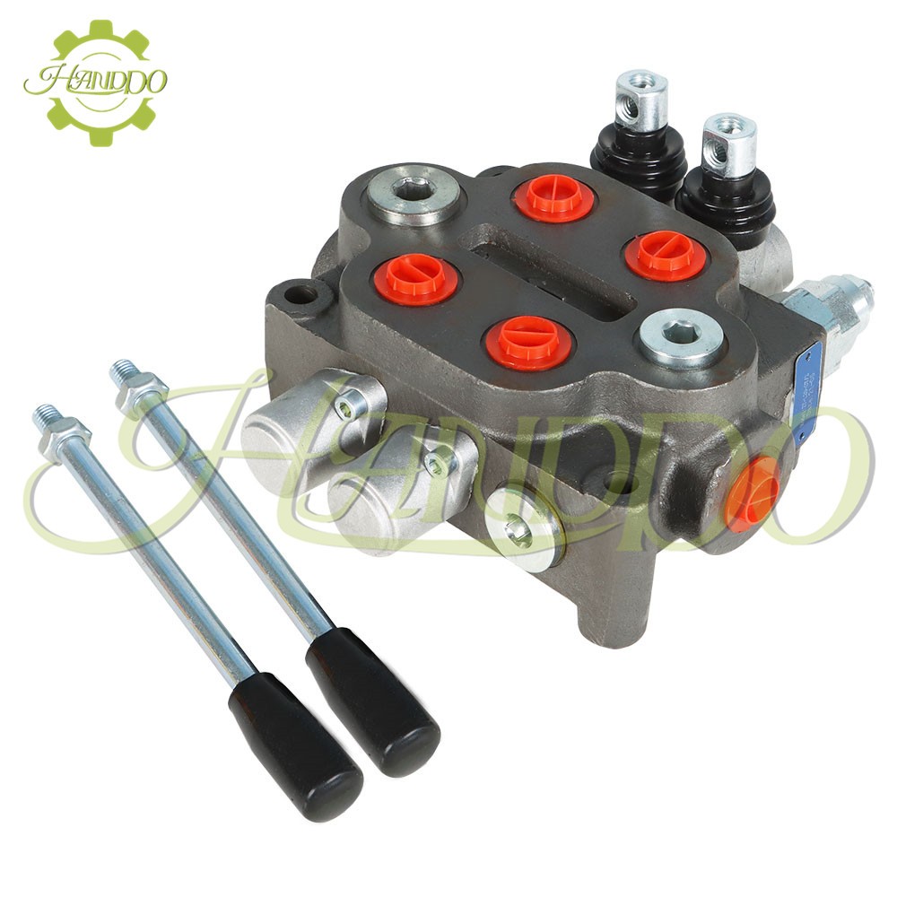 25GPM Hydraulic Directional Control Valve Tractor BSPP 2 Spool + Conversion Plug