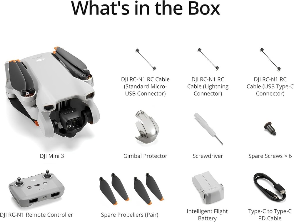 DJI Mini 3 Camera Drone Bundle – 4K HDR – Under 249g