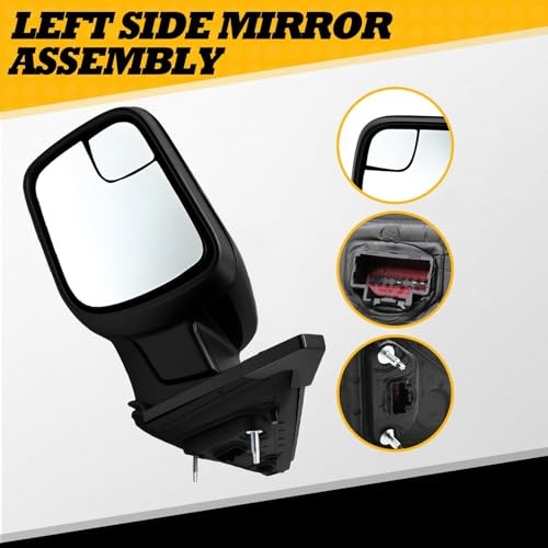 Side Mirror Assembly Compatible with 2011-2019 Explorer w/Manual Folding Left