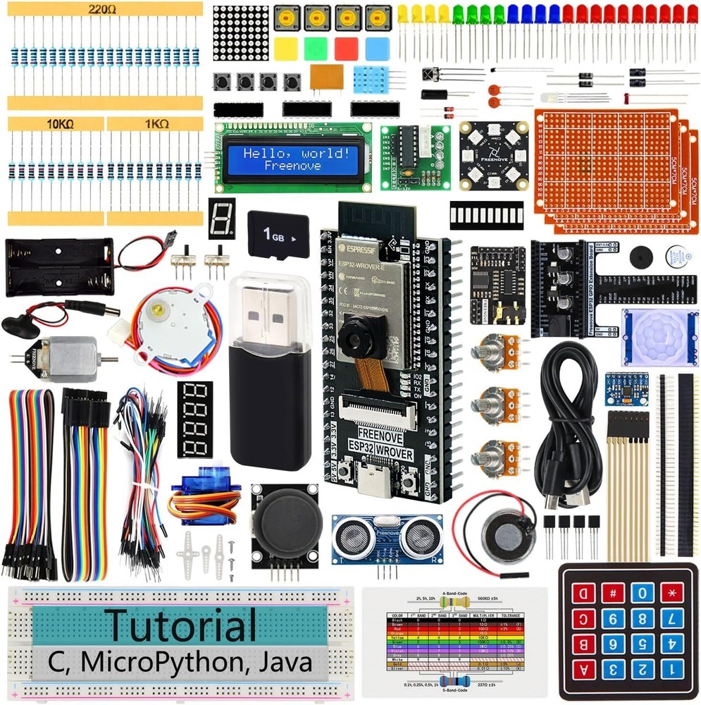 Dual-Core 240 MHz Microcontroller Kit: 122 Projects, WiFi & Bluetooth Included