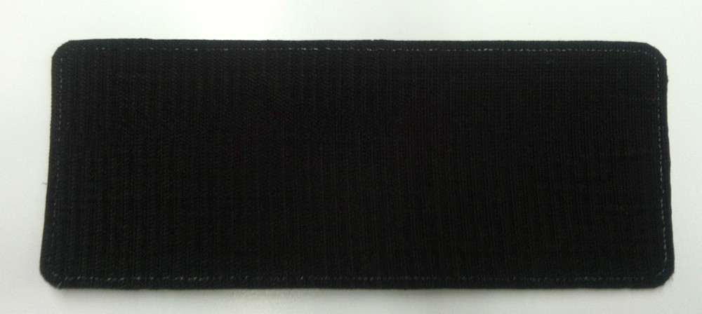 BAIL E AGENT EMB PATCH 4X10 AND 2X5 HOOK ON BACK BLK/GRAY